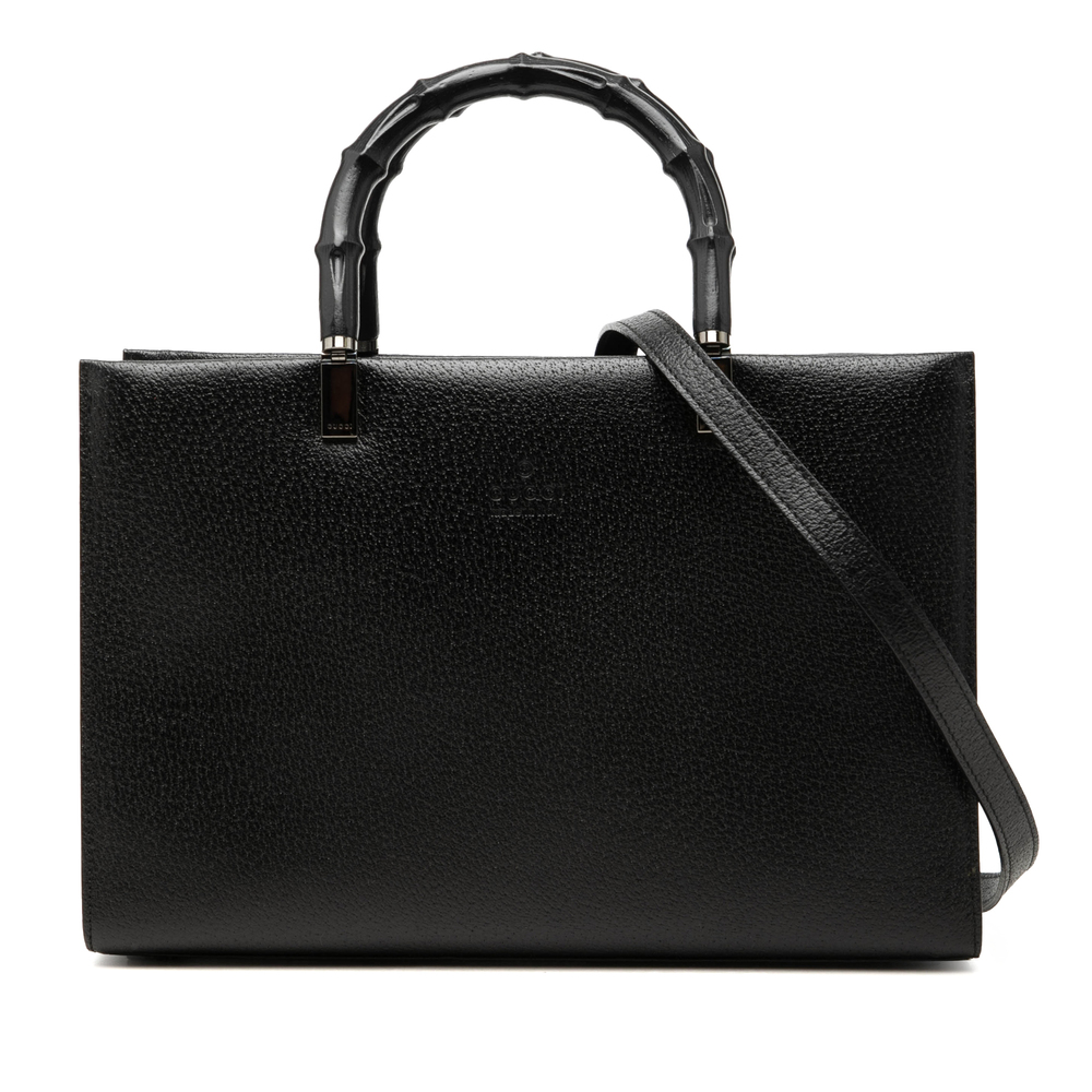 Pre-Loved Gucci Leather Cinghiale Bamboo Tote